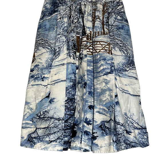 Retrolicious Dress Retro Winter Woods Holiday Print Small Knee Length Cap Sleeve - Picture 5 of 12